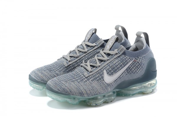 Cheap Womens/Mens Air VaporMax 2021 Flyknit Grey Blue Sneakers DH4084-400