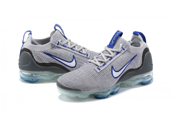 Cheap Womens/Mens Air VaporMax 2021 Flyknit Grey Blue Sneakers