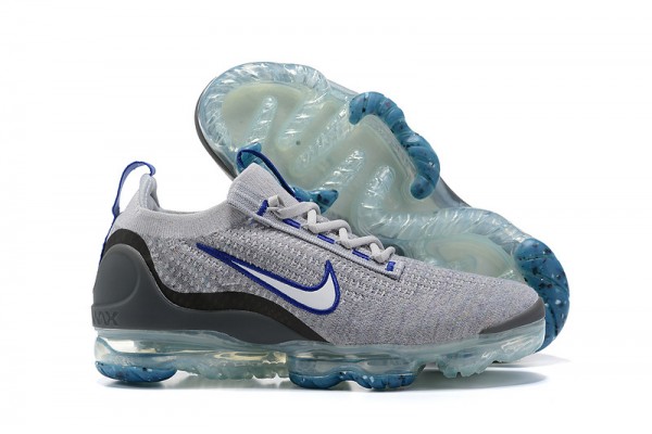 Cheap Womens/Mens Air VaporMax 2021 Flyknit Grey Blue Sneakers