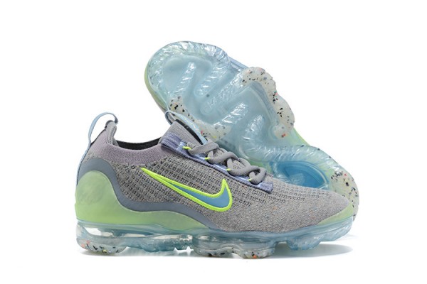 Cheap Womens/Mens Air VaporMax 2021 Flyknit Grey Green Sneakers DH4084-003