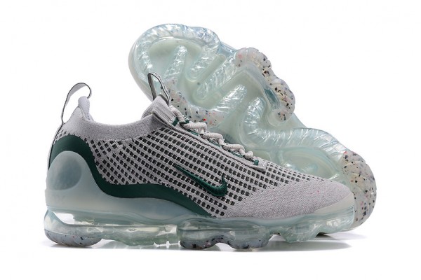 Cheap Womens/Mens Air VaporMax 2021 Flyknit Grey Green Sneakers DN3074-001