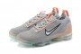 Cheap Womens/Mens Air VaporMax 2021 Flyknit Grey Orange Sneakers DH4084-002