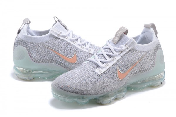 Cheap Womens/Mens Air VaporMax 2021 Flyknit Grey Orange Sneakers DH4090-002