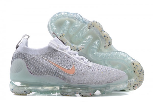 Cheap Womens/Mens Air VaporMax 2021 Flyknit Grey Orange Sneakers DH4090-002