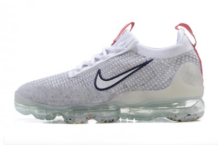 Cheap Womens/Mens Air VaporMax 2021 Flyknit Grey Red Sneakers DB1550-003