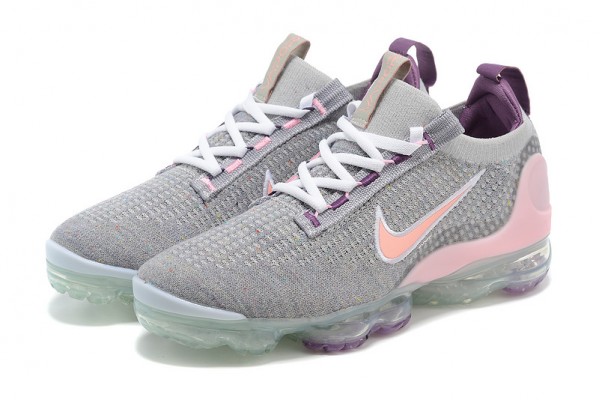 Cheap Womens/Mens Air VaporMax 2021 Flyknit Grey and Pink Sneakers