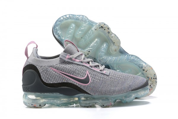 Cheap Womens/Mens Air VaporMax 2021 Flyknit Pink Grey Sneakers DB1550-004