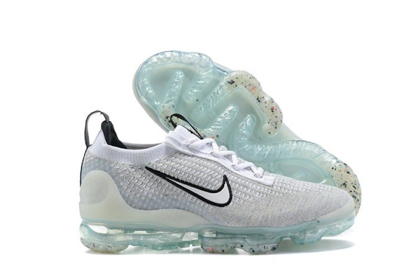 Cheap Womens/Mens Air VaporMax 2021 Flyknit White Black Sneakers DB1550-100