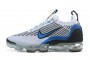 Cheap Womens/Mens Air VaporMax 2021 Flyknit White Blue Sneakers DM0025-001