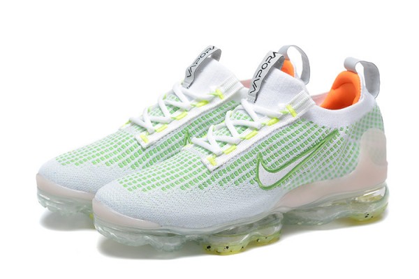 Cheap Womens/Mens Air VaporMax 2021 Flyknit White Green Sneakers FD0871-100