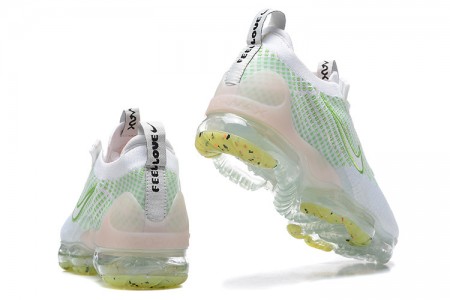 Cheap Womens/Mens Air VaporMax 2021 Flyknit White Green Sneakers FD0871-100