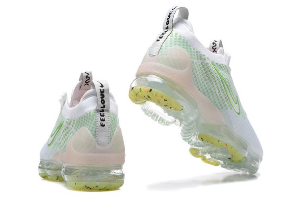 Cheap Womens/Mens Air VaporMax 2021 Flyknit White Green Sneakers FD0871-100