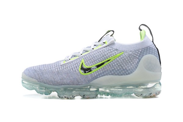 Cheap Womens/Mens Air VaporMax 2021 Flyknit White Grey Sneakers DB1550-005