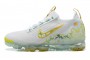 Cheap Womens/Mens Air VaporMax 2021 Flyknit White Yellow Sneakers