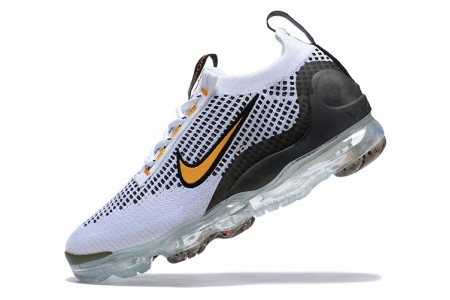 Cheap Womens/Mens Air VaporMax 2021 Flyknit White Yellow and Black Sneakers