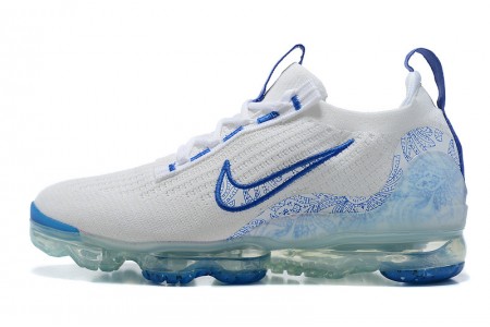 Cheap Womens/Mens Air VaporMax 2021 Flyknit White and Blue Sneakers