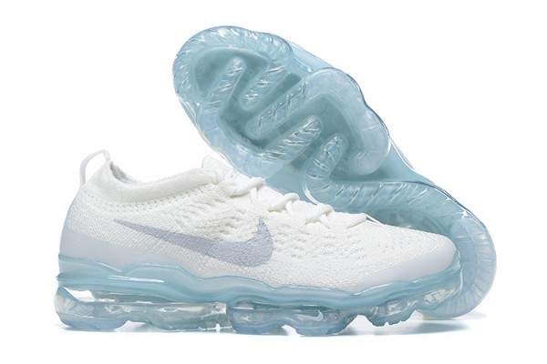 Air VaporMax 2023 Flyknit Pure Cheap Womens/Mens Platinum White Blue Sneakers DV1678-002