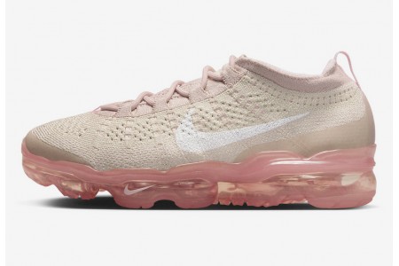 Cheap Womens Air VaporMax 2023 Flyknit Oatmeal Pink Sneakers DV6840-101