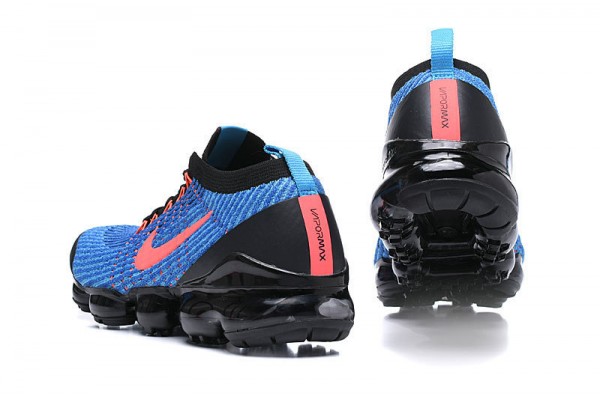 Cheap Womens/Mens Air VaporMax Flyknit 3 Black Blue Sneakers AJ6900-015