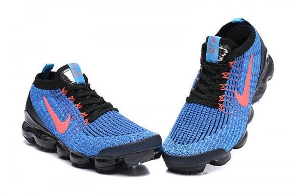 Cheap Womens/Mens Air VaporMax Flyknit 3 Black Blue Sneakers AJ6900-015