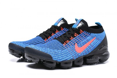 Cheap Womens/Mens Air VaporMax Flyknit 3 Black Blue Sneakers AJ6900-015