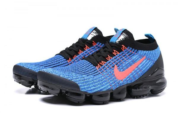 Cheap Womens/Mens Air VaporMax Flyknit 3 Black Blue Sneakers AJ6900-015