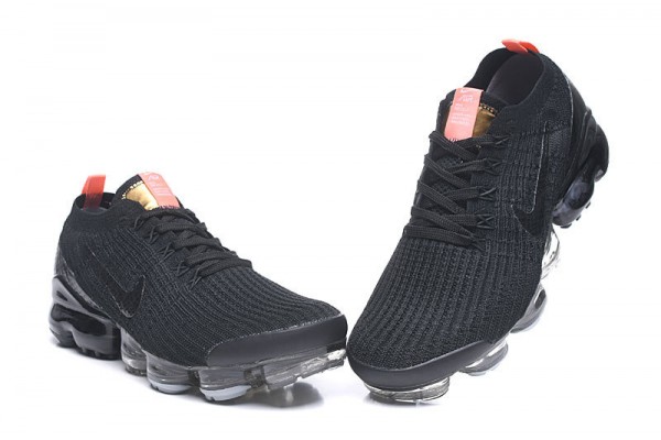 Cheap Womens/Mens Air VaporMax Flyknit 3 Black Orange Sneakers