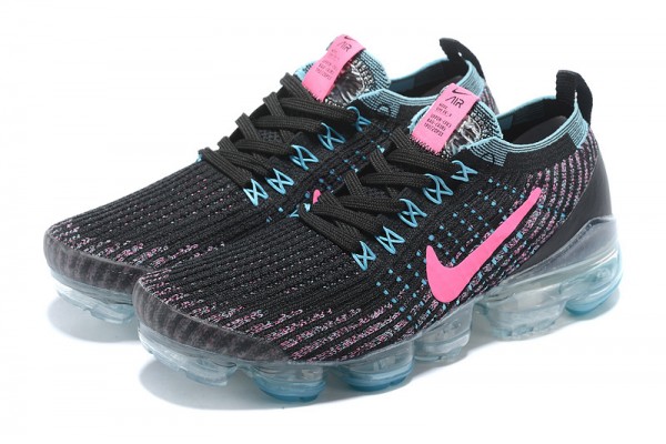 Cheap Womens/Mens Air VaporMax Flyknit 3 Black Pink Sneakers AJ5910-101