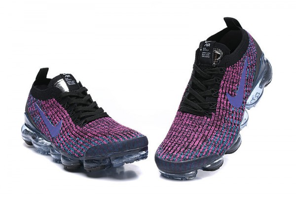 Cheap Womens/Mens Air VaporMax Flyknit 3 Black Purple Sneakers AJ6900-009