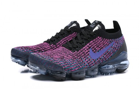 Cheap Womens/Mens Air VaporMax Flyknit 3 Black Purple Sneakers AJ6900-009