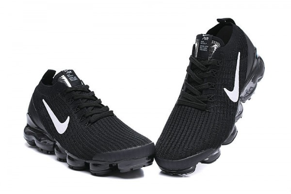 Cheap Womens/Mens Air VaporMax Flyknit 3 Black Sneakers AJ6900-001