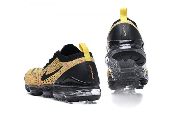 Cheap Womens/Mens Air VaporMax Flyknit 3 Black Yellow Sneakers  AJ6900-006