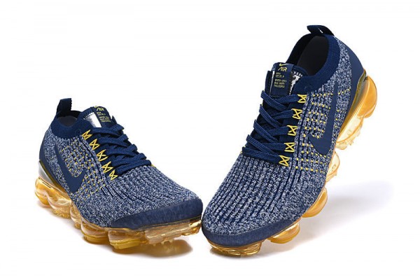 Cheap Womens/Mens Air VaporMax Flyknit 3 Blue Yellow  Sneakers AJ6900-444