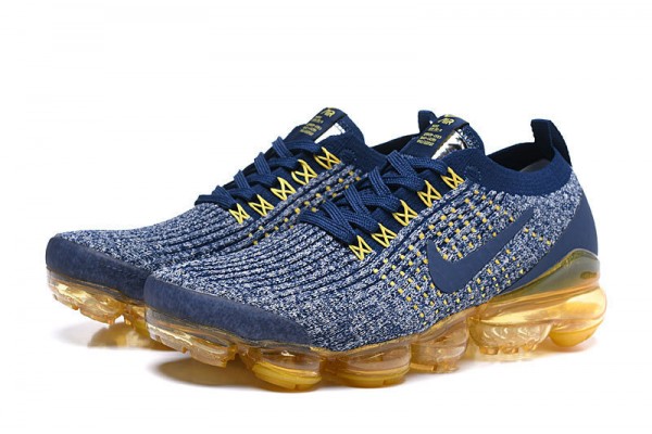 Cheap Womens/Mens Air VaporMax Flyknit 3 Blue Yellow  Sneakers AJ6900-444