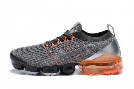 Cheap Womens/Mens Air VaporMax Flyknit 3 Grey Orange Sneakers AJ6900-024