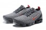 Cheap Womens/Mens Air VaporMax Flyknit 3 Grey Red Sneakers AJ6900-012