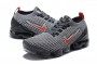 Cheap Womens/Mens Air VaporMax Flyknit 3 Grey Red Sneakers AJ6900-012