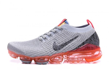 Cheap Womens/Mens Air VaporMax Flyknit 3 Grey Red Sneakers AJ6900-600