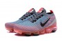 Cheap Womens/Mens Air VaporMax Flyknit 3 Grey Red Sneakers AJ6900-601