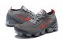 Cheap Womens/Mens Air VaporMax Flyknit 3 Grey Red Sneakers CT1270-001