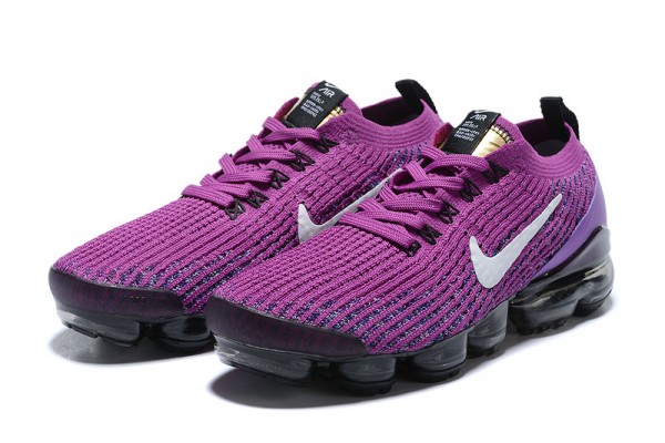 Cheap Womens/Mens Air VaporMax Flyknit 3 Purple Black Sneakers AJ6900-502