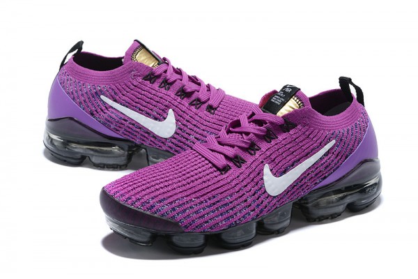 Cheap Womens/Mens Air VaporMax Flyknit 3 Purple Black Sneakers AJ6900-502