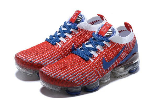 Cheap Womens/Mens Air VaporMax Flyknit 3 Red Blue Sneakers CW5585-100