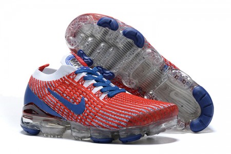 Cheap Womens/Mens Air VaporMax Flyknit 3 Red Blue Sneakers CW5585-100