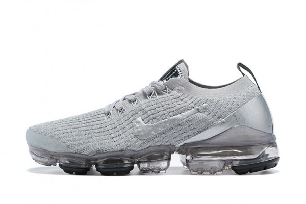 Cheap Womens/Mens Air VaporMax Flyknit 3 Silver Grey Sneakers AJ6900-101