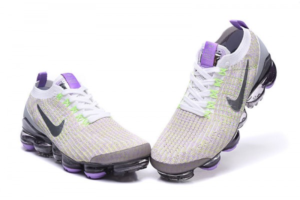 Cheap Womens/Mens Air VaporMax Flyknit 3 White Purple Sneakers AJ6900-102