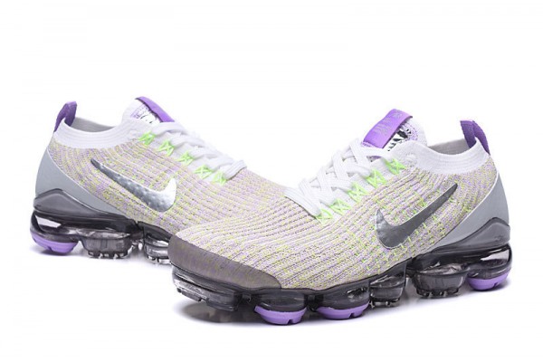 Cheap Womens/Mens Air VaporMax Flyknit 3 White Purple Sneakers AJ6900-102