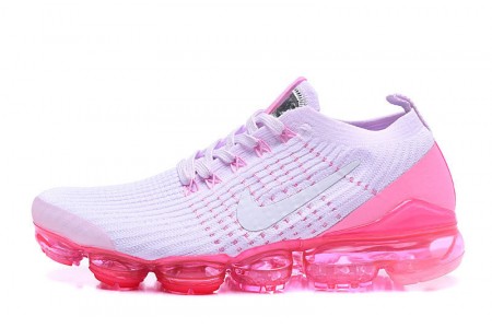 Cheap Womens Air VaporMax Flyknit 3 White Pink Sneakers AJ6910-005