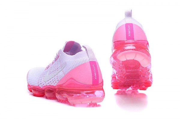 Cheap Womens Air VaporMax Flyknit 3 White Pink Sneakers AJ6910-005