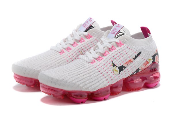 Cheap Womens Air VaporMax Flyknit 3 White Pink Sneakers AJ6910-601